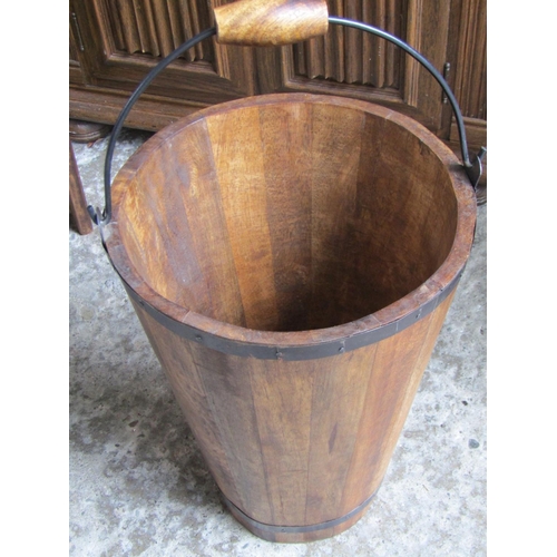 2079 - Bollinger Champagne Wooden Bucket with Swing Carry Handle