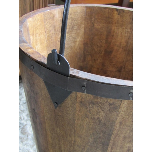 2079 - Bollinger Champagne Wooden Bucket with Swing Carry Handle