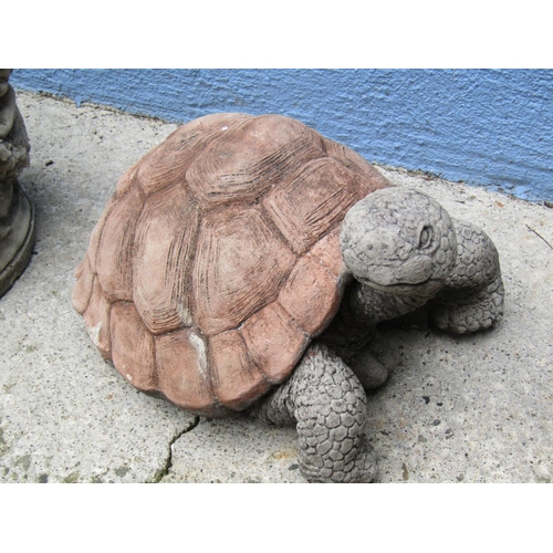 2083 - Pair of Composite Stone Tortoise Figures