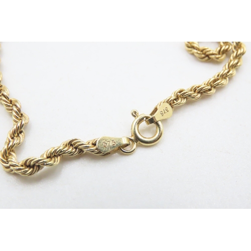 148 - 9 Carat Yellow Gold Rope Chain 50cm Long