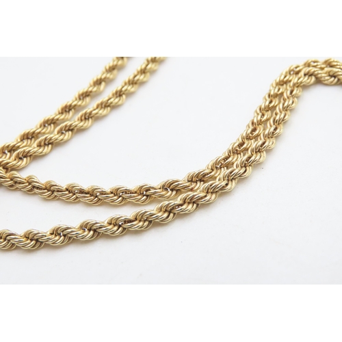 148 - 9 Carat Yellow Gold Rope Chain 50cm Long