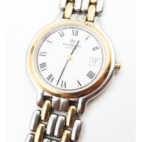 Raymond Weil Geneve Swiss Made Bi Metal Stainless Steel Wristwatch