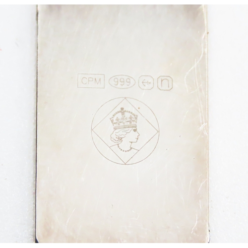 210 - Fine 999 Silver Ingot To Commemorate the Queen's Diamond Jubilee 1952-2012 in Original Presentation ... 