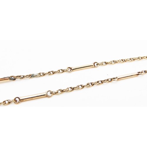 226 - 9 Carat Yellow Gold Bar Link Chain 44cm long