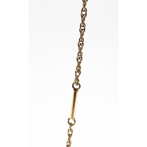 226 - 9 Carat Yellow Gold Bar Link Chain 44cm long