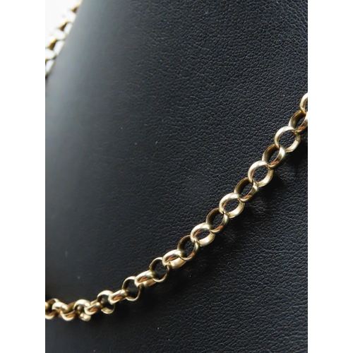 284 - 9 Carat Yellow Gold Belcher Link Chain 58cm Long