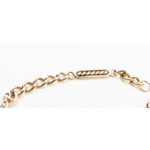 331 - 9 Carat Yellow Gold Fancy Link Bracelet with Lobster Clasp 21cm Long