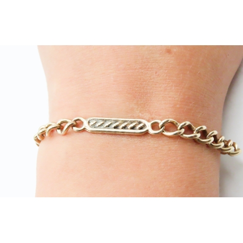 331 - 9 Carat Yellow Gold Fancy Link Bracelet with Lobster Clasp 21cm Long