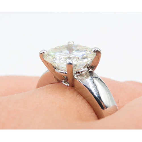 35 - Exceptional Diamond Solitaire Four Claw Set Ring Mounted in Platinum Diamond Carat Weight 2.59ct Rin... 