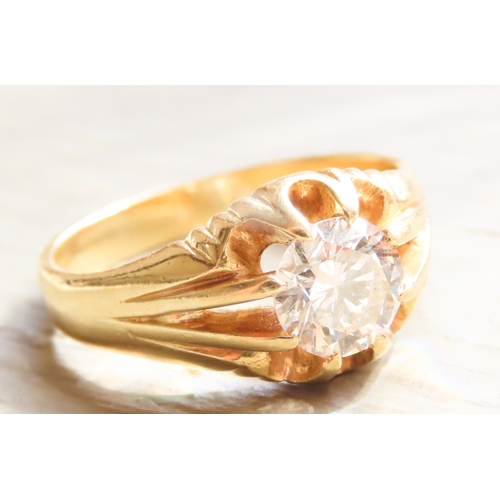 352 - Diamond Solitaire Belcher Set Ring Mounted in 18 Carat Yellow Gold Diamond Carat Weight Approximatel... 