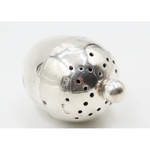 365 - Silver Acorn Form Miniature Pepper Shaker 4cm High