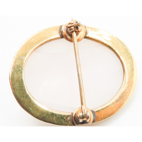 404 - Cameo Set Brooch Mounted in 9 Carat Yellow Gold 2.5cm High