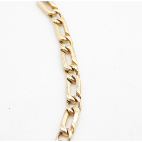 410 - 9 Carat Yellow Gold Fancy Link Bracelet 20cm Long