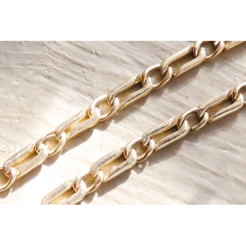 410 - 9 Carat Yellow Gold Fancy Link Bracelet 20cm Long