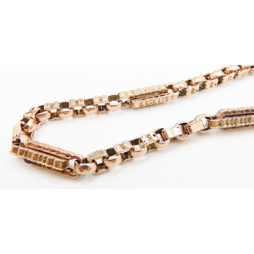 415 - 9 Carat Yellow Gold Fancy Link Bracelet 22cm Long