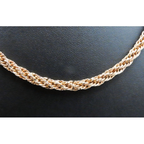 420 - 9 Carat Yellow Gold Rope Chain Necklace 44cm Long