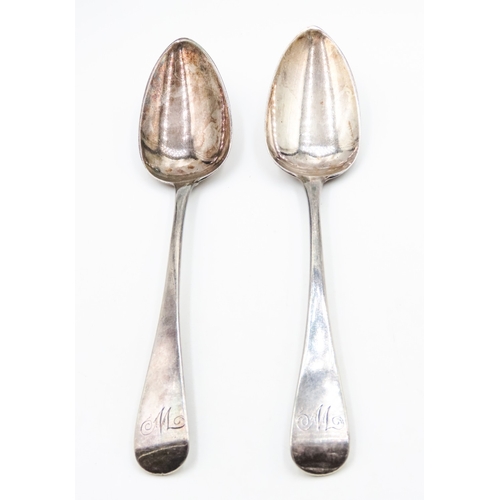 430 - Two Silver Serving Spoons Each 22cm Long