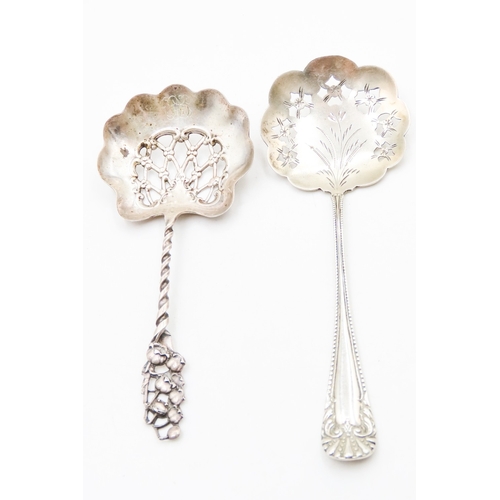 431 - Two Silver Sugar Sifter Spoons 10cm Long