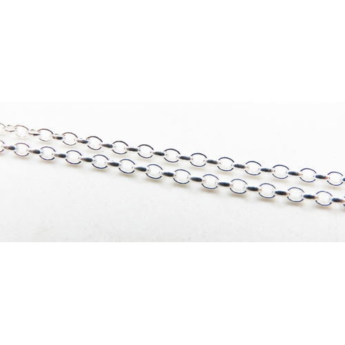 441 - Silver Ingot Pendant 4cm High Set on Silver Chain 50cm Long