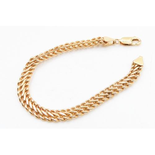 446 - 9 Carat Yellow Gold Woven Infinity Link Bracelet 18cm Long