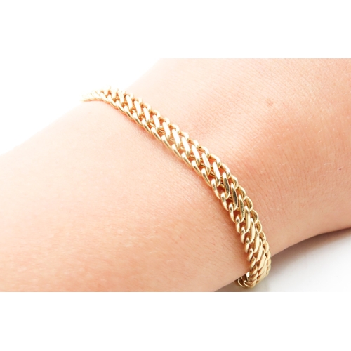 446 - 9 Carat Yellow Gold Woven Infinity Link Bracelet 18cm Long