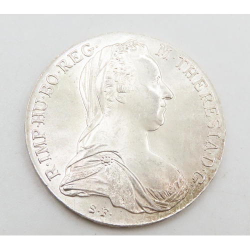 522 - Maria Theresia Silver Thaler Austrian Coin R.MP HU.BO.REG. M.THERESIA.D.G BURG.CO.TYR. 1780. X ARCHI... 