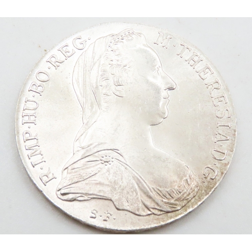 528 - Maria Theresia Silver Thaler Austrian Coin R.IMP.HU.BO.REG. M.THERESIA.D.G BURG.CO.TYR. 1780. X ARCH... 