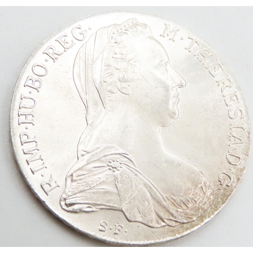 529 - Maria Theresia Silver Thaler Austrian Coin R.IMP.HU.BO.REG. M.THERESIA.D.G BURG.CO.TYR. 1780. X ARCH... 