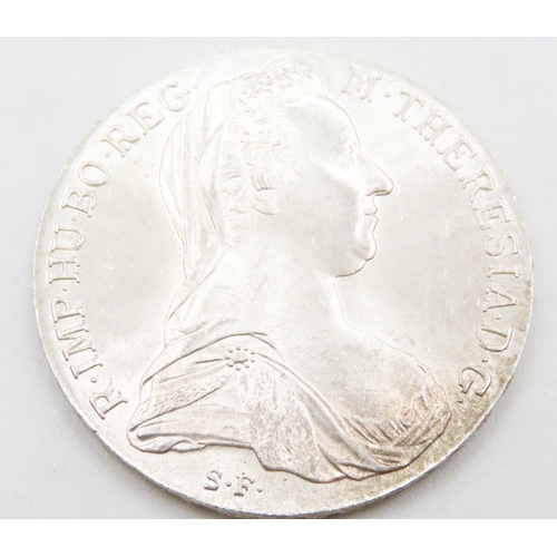 530 - Maria Theresia Silver Thaler Austrian Coin R.IMP.HU.BO.REG. M.THERESIA.D.G BURG.CO.TYR. 1780. X ARCH... 