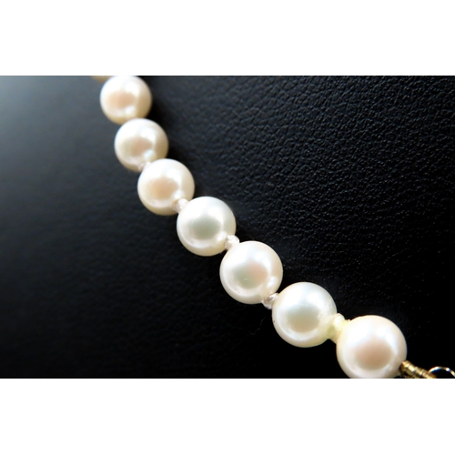 546 - Two Strand Fantasy Pearl Necklace Shortest Strand 40cm Long Gemset Clasp