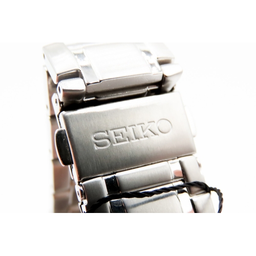 571 - Seiko Coutura Chronograph Stainless Steel Gentlemans Wristwatch Navy Dial Sapphire Crystal As New Un... 