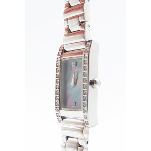 573 - Pulsar Ladies Japan Movement Wristwatch Mother of Pearl Dial Stainless Steel As New Unworn