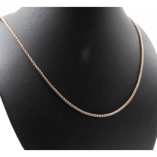 62 - 9 Carat Yellow Gold Box Link Chain 52cm Long