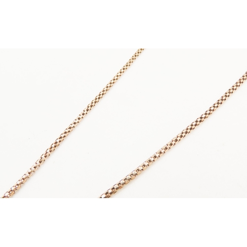 62 - 9 Carat Yellow Gold Box Link Chain 52cm Long