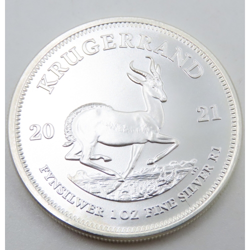 654 - Silver Krugerrand 1oz Pure Silver Coin