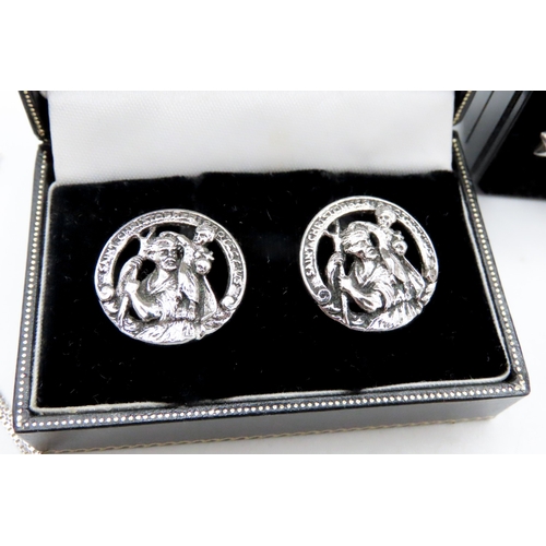 672 - Collection of Various Silver Jewellery Items Including Cuff Links