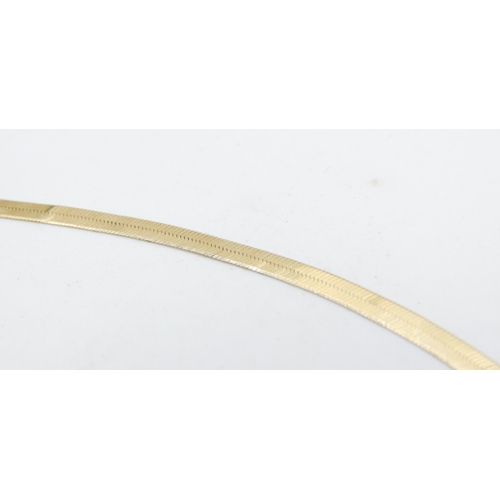 673 - 14 Carat Yellow Gold Flat Link Bracelet 18cm Long