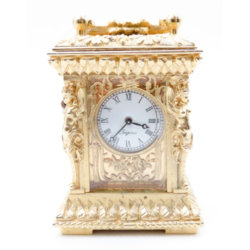 706 - Finely Detailed Carriage Clock 7cm High