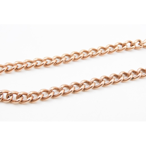 714 - 9 Carat Rose Gold T-Bar Chain Necklace 46cm Long