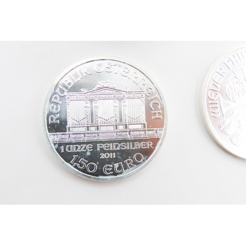 733 - Collection of Fourteen 1 Ounce Fine 999.9 Silver Coins Republic Osterreich 1.50 Euro 2011 Wiener Phi... 