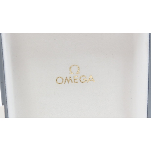 734 - Omega Ladies Wristwatch Roman Numerals Champagne Dial Bi Metal Case with Original Presentation Box