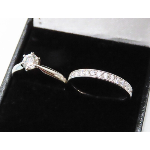 90 - Diamond Solitaire Ring Six Claw Set Mounted in Platinum Diamond Carat Weight .40ct H/I Colour VVS Cl... 