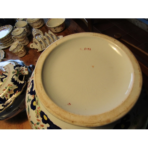 1003 - Pair of Antique Porcelain Terrines with Original Covers Each Approximately 12 Inches Diameter x 13 I... 