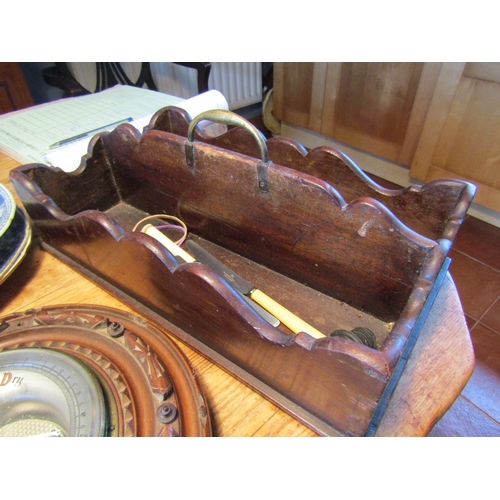 1004 - Mahogany Knife Box Rectangular Form Approximately 15 Inches Long x 9 Inches Wide