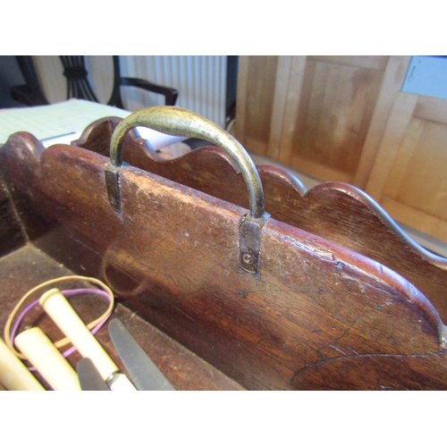 1004 - Mahogany Knife Box Rectangular Form Approximately 15 Inches Long x 9 Inches Wide