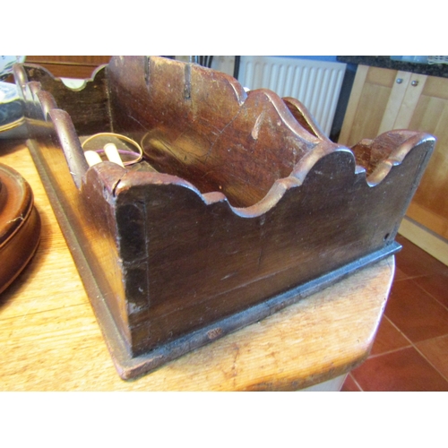 1004 - Mahogany Knife Box Rectangular Form Approximately 15 Inches Long x 9 Inches Wide