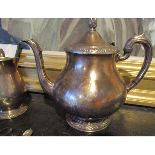 1007 - Various Silver Plate Including Gravy Boat Quantity as Photographed