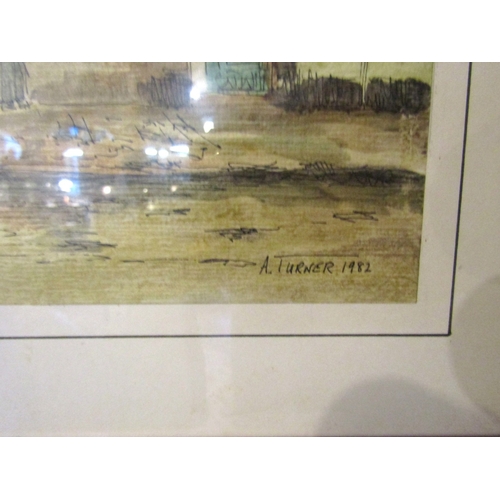 1027 - A Turner Brussels Watercolour Signed and Dated 1982 Contained Within Gilded Frame Approximately 22 I... 