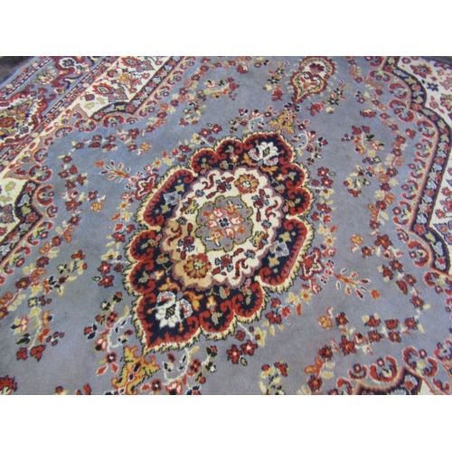 1039 - Persian Pure Wool Rug Central Medallion with Patterned Borders Approximately 9ft Long x 5ft Wide