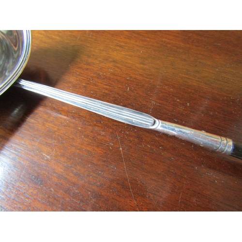 1043 - Georgian Silver Toddy Ladle with Whale Sinew Handle Hallmarked to Bowl Approximately 14 Inches Long